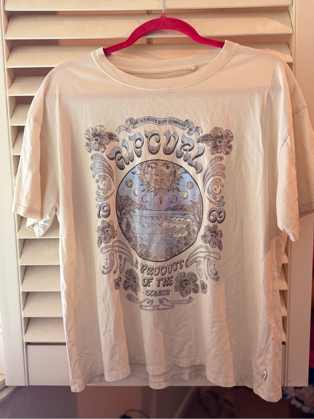 Rip Curl Cream Streetwear Short-Sleeve Tee
